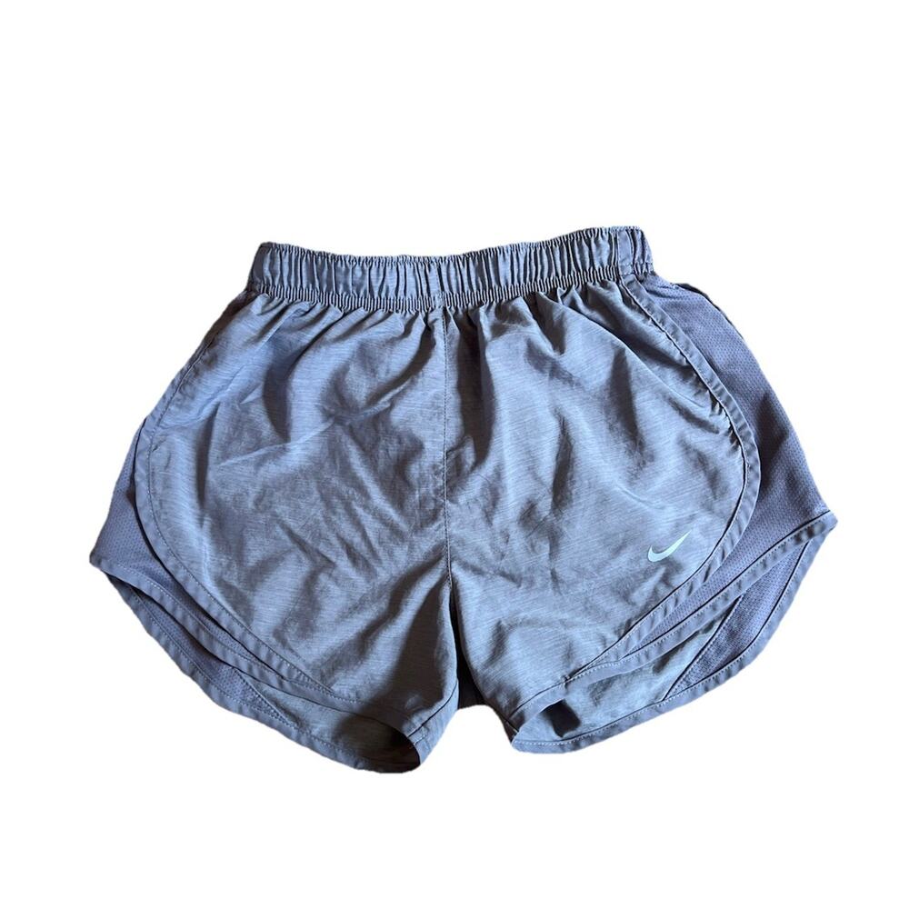 Nike Dri-Fit Athletic Shorts Women’s XS Mid-Rise Brief-Lined Running Shorts Gray